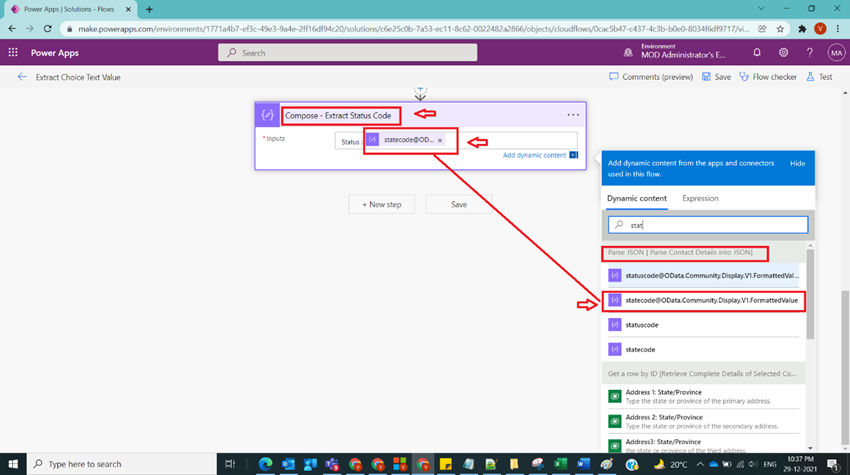 Extract Choice Text Value in Power Automate